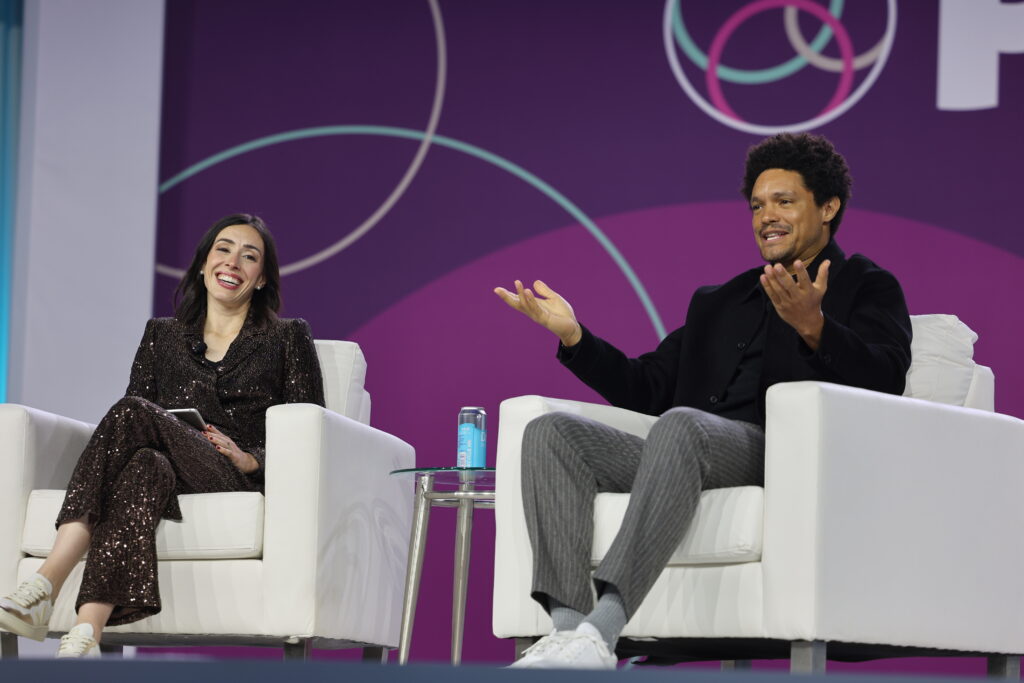 Holly Ransom in conversation with Trevor Noah at PCMA Convening Leaders, exploring trust, humour, and better questions.